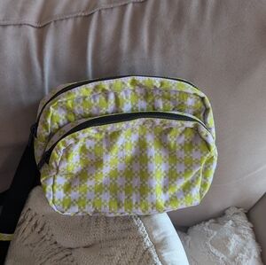 Baggu Pistachio Pink Pixel Gingham Fanny Pack